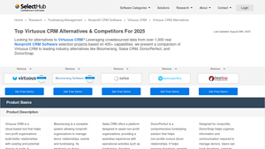 Screenshot of Top Virtuous CRM Alternatives & Competitors 2025 - SelectHub