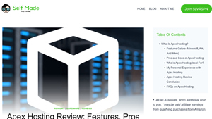 Screenshot of Apex Hosting Review: Features, Pros & Cons (2024)
