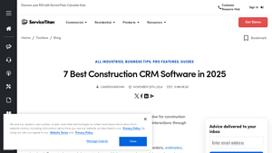 Screenshot of 7 Best Construction CRM Software in 2025 - ServiceTitan