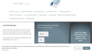 Screenshot of LIFE PATH NUMBER Free Numerology Calculator Meaning