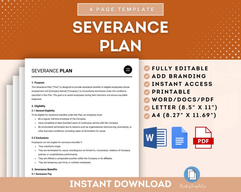 Featured image for severance package calculator - Severance Plan Template, Employee ...