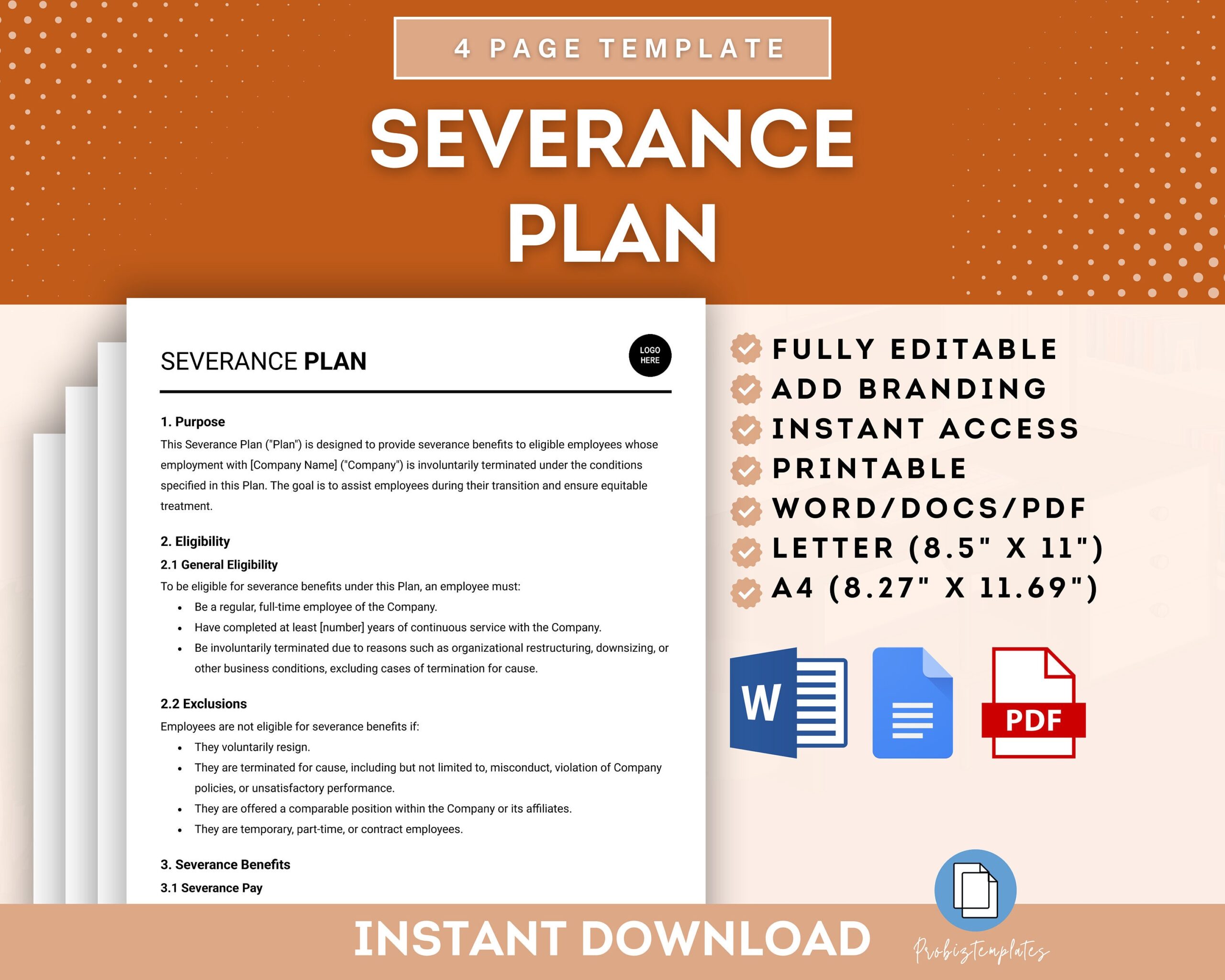 Featured image for severance package calculator - Severance Plan Template, Employee ...