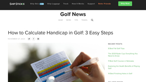 Screenshot of How to Calculate Handicap in Golf: 3 Easy Steps - Ship Sticks