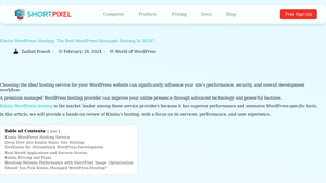 Screenshot of Kinsta WordPress Hosting: The Best WordPress Managed Hosting ...