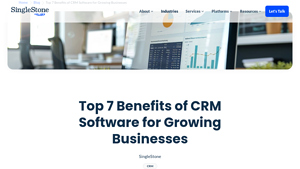 Screenshot of Top 7 Benefits of CRM Software for Growing Businesses