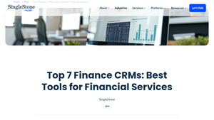 Screenshot of Top 7 Finance CRMs: Best Tools for Financial Services