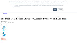 Screenshot of The Best Real Estate CRMs for Agents, Brokers, and Leaders