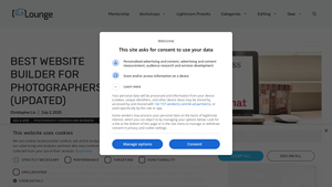Screenshot of Best Website Builder for Photographers (Updated)