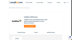 Screenshot of Goldmine CRM - How I came to be using it - Smallbizcrm