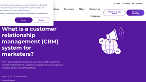 Screenshot of CRM systems for marketing: Top picks for global businesses
