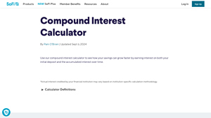 Screenshot of Compound Interest Calculator - SoFi