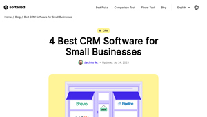Screenshot of 4 Best CRM Software for Small Businesses (2025) - Softailed