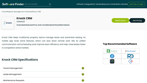 Screenshot of Knock CRM: Pricing, Free Demo & Features - Software Finder