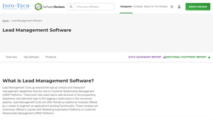 Screenshot of Lead Management 2025 - SoftwareReviews