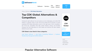 Screenshot of Top CDK Global Alternatives & Competitors 2025 - SoftwareWorld