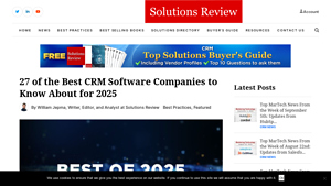 Screenshot of 27 of the Best CRM Software Companies to Know About for 2025