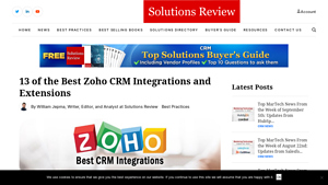 Screenshot of 13 of the Best Zoho CRM Integrations and Extensions
