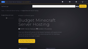 Screenshot of Budget Minecraft Server Hosting - Sparked Host