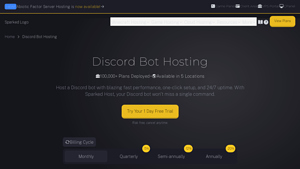 Screenshot of Discord Bot Hosting - Sparked Host
