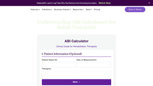 Screenshot of ABI Calculator: A Key Resource for Therapists - SPRY PT