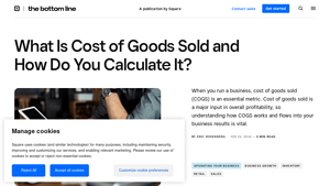 Screenshot of What Is Cost of Goods Sold and How Do You Calculate It? - Square