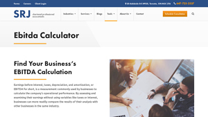 Screenshot of EBITDA Calculator - SRJ Chartered Accountants