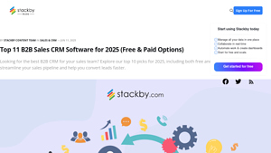 Screenshot of 10 Best B2B Sales CRM Software for 2025 [Free & Paid Tools]