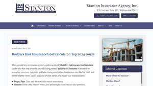 Screenshot of Builders Risk Insurance Cost Calculator: Best 2024 Guide