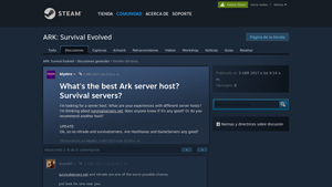 Screenshot of What's the best Ark server host? Survival servers? - Steam Community