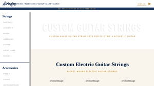 Screenshot of Stringjoy Custom Guitar Strings | The Original Custom String Sets