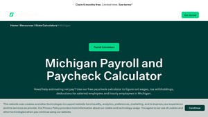 Screenshot of Michigan Payroll and Paycheck Calculator - SurePayroll