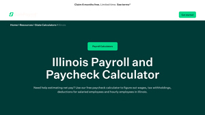 Screenshot of Illinois Payroll and Paycheck Calculator - SurePayroll