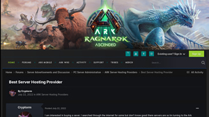 Screenshot of Best Server Hosting Provider - ARK News