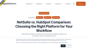 Screenshot of NetSuite vs. HubSpot Comparison: Choosing the Right Platform for ...