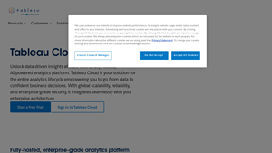 Screenshot of Tableau Cloud | Fast, flexible, and easy analytics in the cloud