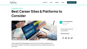 Screenshot of Best Career Sites & Platforms to Consider During Recruiting - Talivity