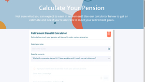Screenshot of Pension Calculator - Teacher Retirement U