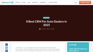 Screenshot of 8 Best CRM For Auto Dealers in 2025 - Teamgate