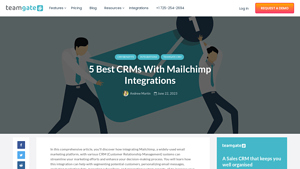 Screenshot of 5 Best CRMs With Mailchimp Integrations in 2023 - Teamgate