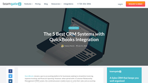 Screenshot of The 5 Best CRM Systems with QuickBooks Integration - Teamgate