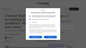 Screenshot of I tested Wolfram Alpha AI for solving maths problems - Techpoint Africa