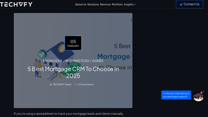Screenshot of 5 Best Mortgage CRM To Choose In 2025 - Techvify
