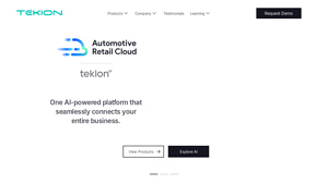 Screenshot of Tekion | First End-to-End Cloud Native Automotive Platform