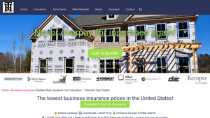 Screenshot of Builders Risk Insurance Cost Calculator – Estimate Your Project