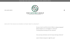 Screenshot of Divorce Buyout Calculator - The Gifford Group