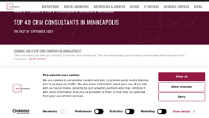 Screenshot of The Best CRM Companies in Minneapolis - Aug 2025 | The Manifest