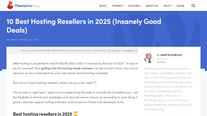Screenshot of 10 Best Hosting Resellers in 2025 (Insanely Good Deals) - Themeisle