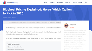 Screenshot of Bluehost Pricing Explained: Here's Which Option to Pick in 2025