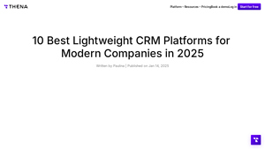 Screenshot of 10 Best Lightweight CRM Platforms for Companies in 2025