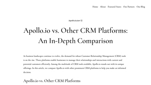 Screenshot of Apollo.io vs. Other CRM Platforms: An In-Depth Comparison